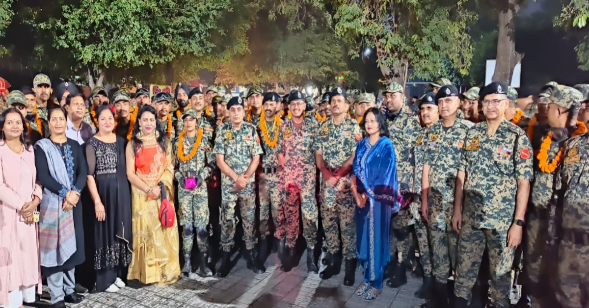 बीएसएफ स्वर्ण जयंती मोटरसाइकिल रैली पहुंची पंजाब