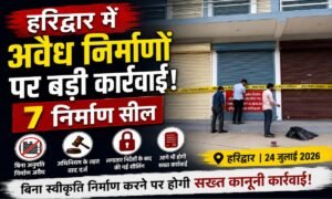 🚨 हरिद्वार में अवैध निर्माणों पर बड़ी कार्रवाई, 7 निर्माण सील